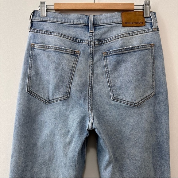 Aritzia Denim Forum Arlo High -Rise Straight Jean Blue Distressed Sz 29 - Picture 6 of 16